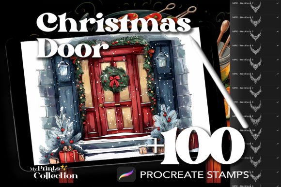 100 Procreate Christmas Door Stamps: A Practical Asset for Holiday Digital Art