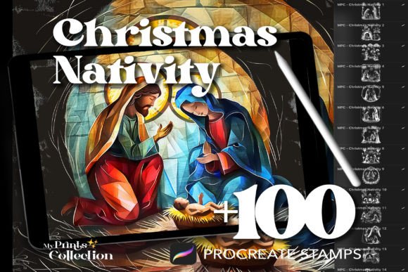 100 Procreate Christmas Nativity Stamps: A Digital Artist's Holiday Essential