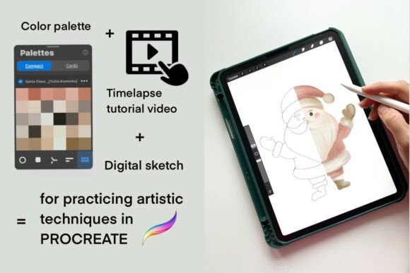 Bringing Holiday Magic to Life: The Art of Watercolor Santa Claus in Procreate