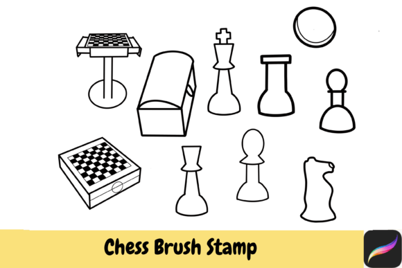 Chess Brush Stamps Procreate IPAD