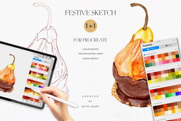 Chocolate Pear Sketch Color Palette