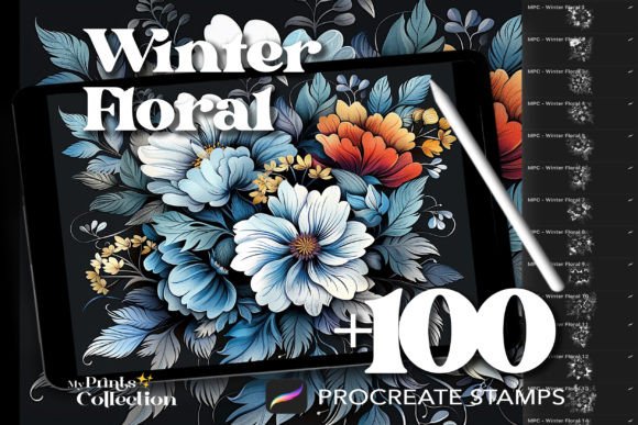 Embrace the Season: A Comprehensive Guide to 100 Procreate Winter Floral Stamps
