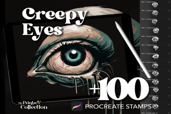 Evaluating the 100 Procreate Creepy Eyes Stamps for Digital Horror Art
