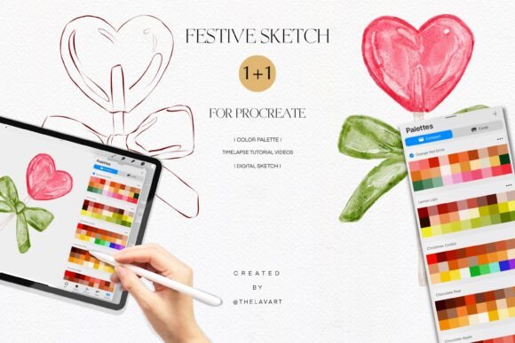 Heart Lollipop Sketch Color Palette: A Sweet Approach to Digital Art Mastery