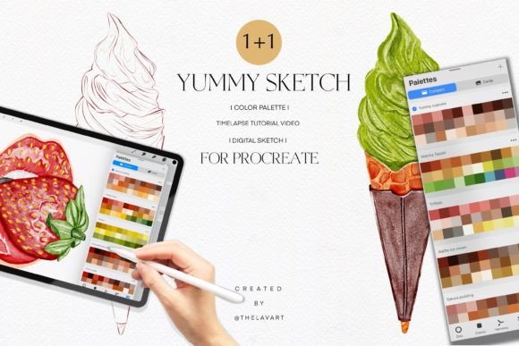 Ice Cream Matcha Sketch Color Palette: A Creative Toolkit for Digital Artists
