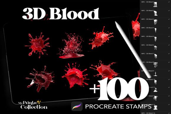 Mastering the Macabre: How 100 Procreate 3D Blood Stamps Redefine Digital Horror Art