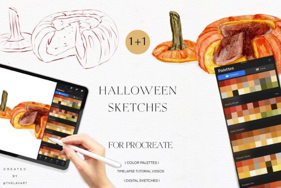 Pumpkin Pie Sketch Color Palette for Procreate