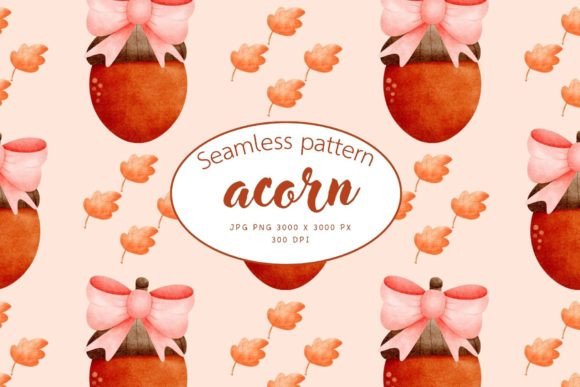 Seamless Acorn Pattern: A Versatile Design Solution for Digital Creators