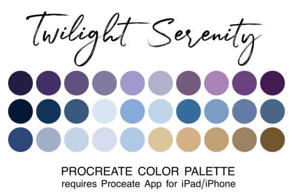 Twilight Serenity Procreate Palette