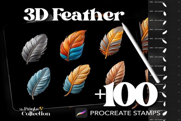 Unleash Your Creativity: A Comprehensive Guide to 100 Procreate 3D Feather Stamps
