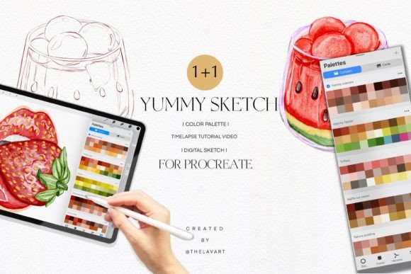 Watermelon Dessert Sketch Color Palette: Elevating Digital Art with Flavorful Hues